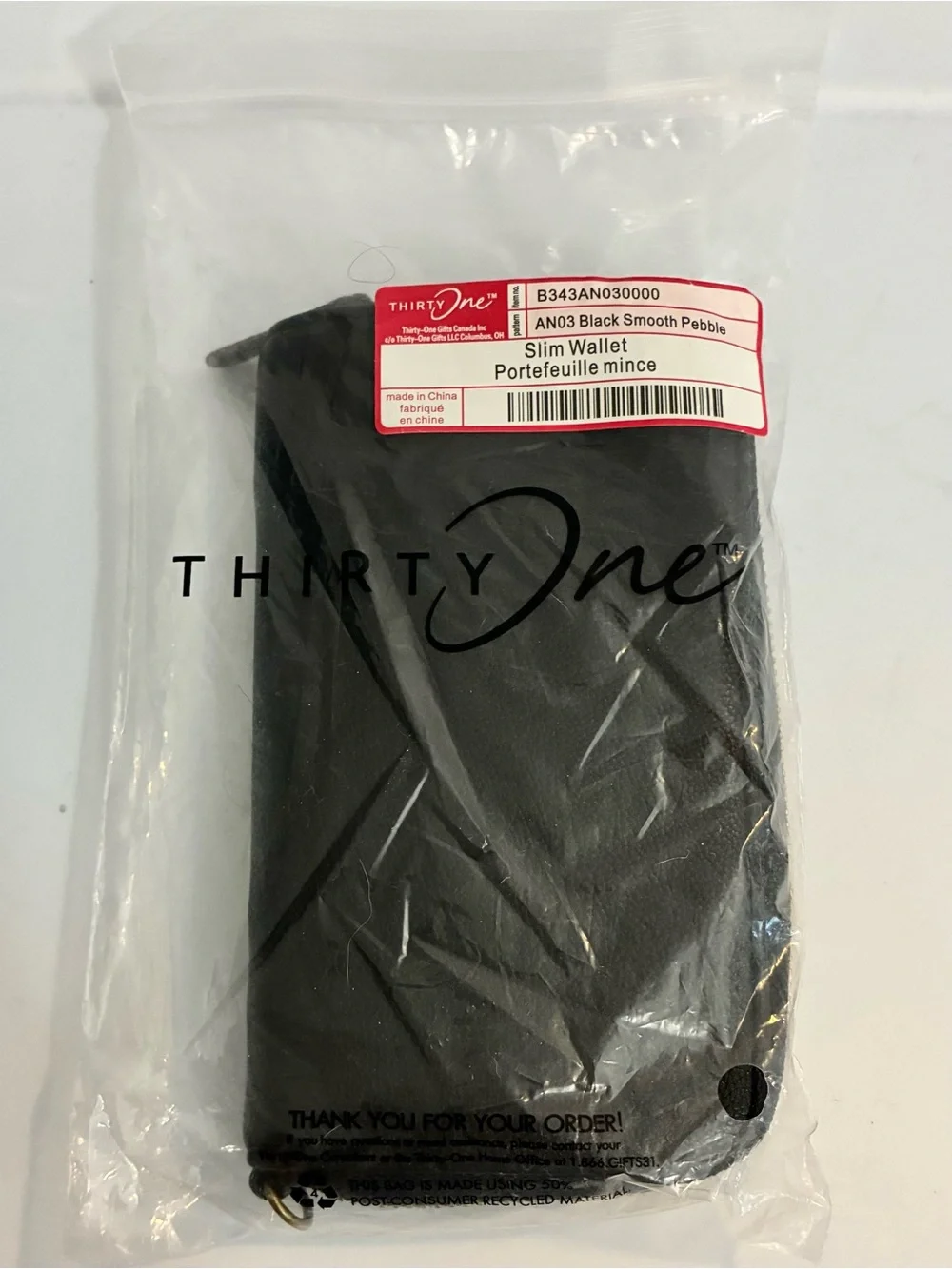 Thirty-One Slim Wallet - Black